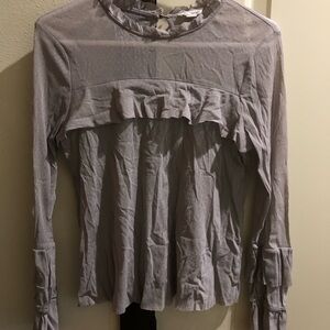 Ladies sheer, long sleeve, blouse